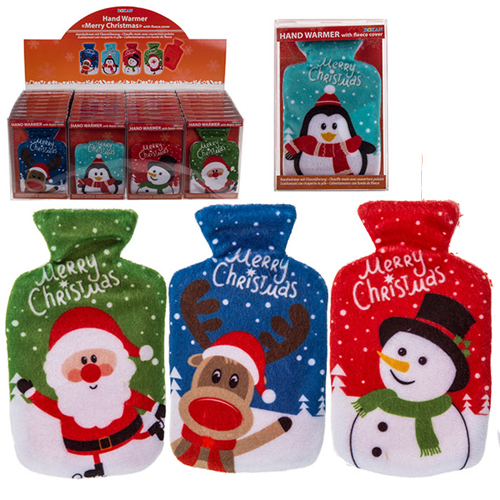 Mini Wrmflasche mit Weihnachtsmotiven