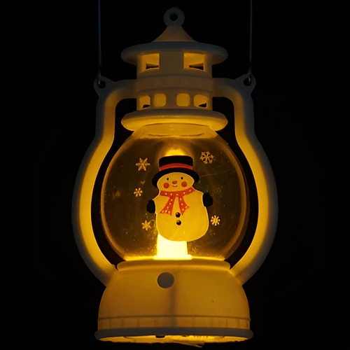 LED Laterne mit Weihnachtsmotiv