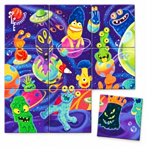 Space Adventure 2-in-1-Minipuzzle